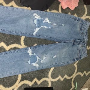 old navy covered rips buttoned jeans